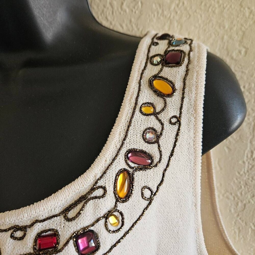 St. John Beaded Knit Shell - Picture 3 of 7
